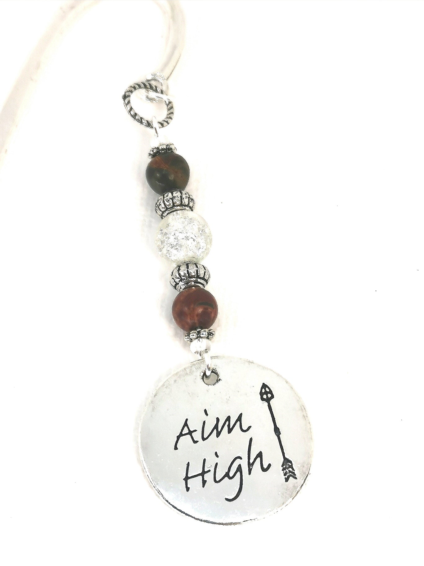 Encouragement Bookmark  | Aim High Beaded Gemstone Bookmark | Affordable gifts