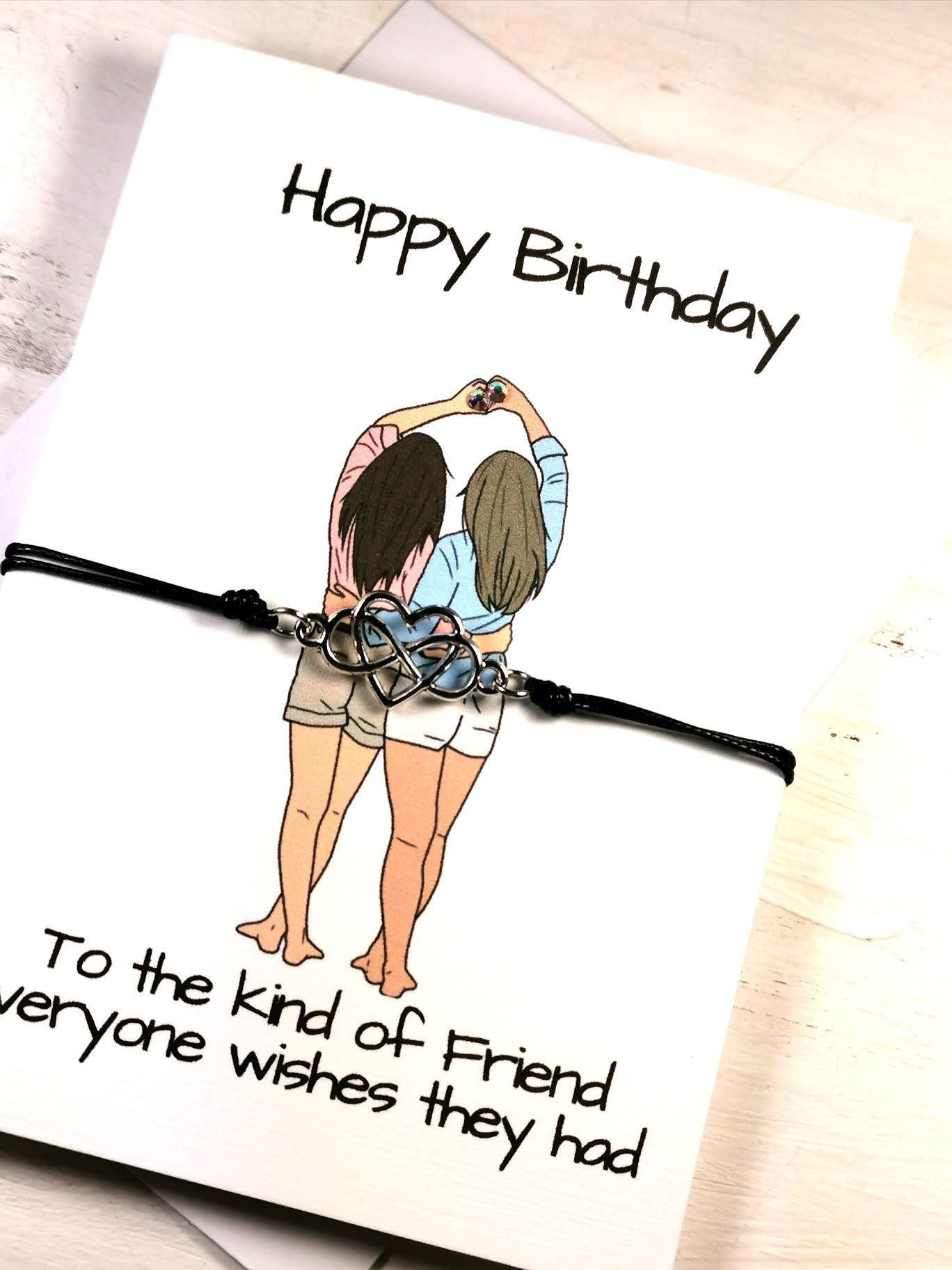 Happy Birthday Friendship Bracelet card | To the kind of friend everyone wishes they had | Birthday Bestie Bracelet Gift Card