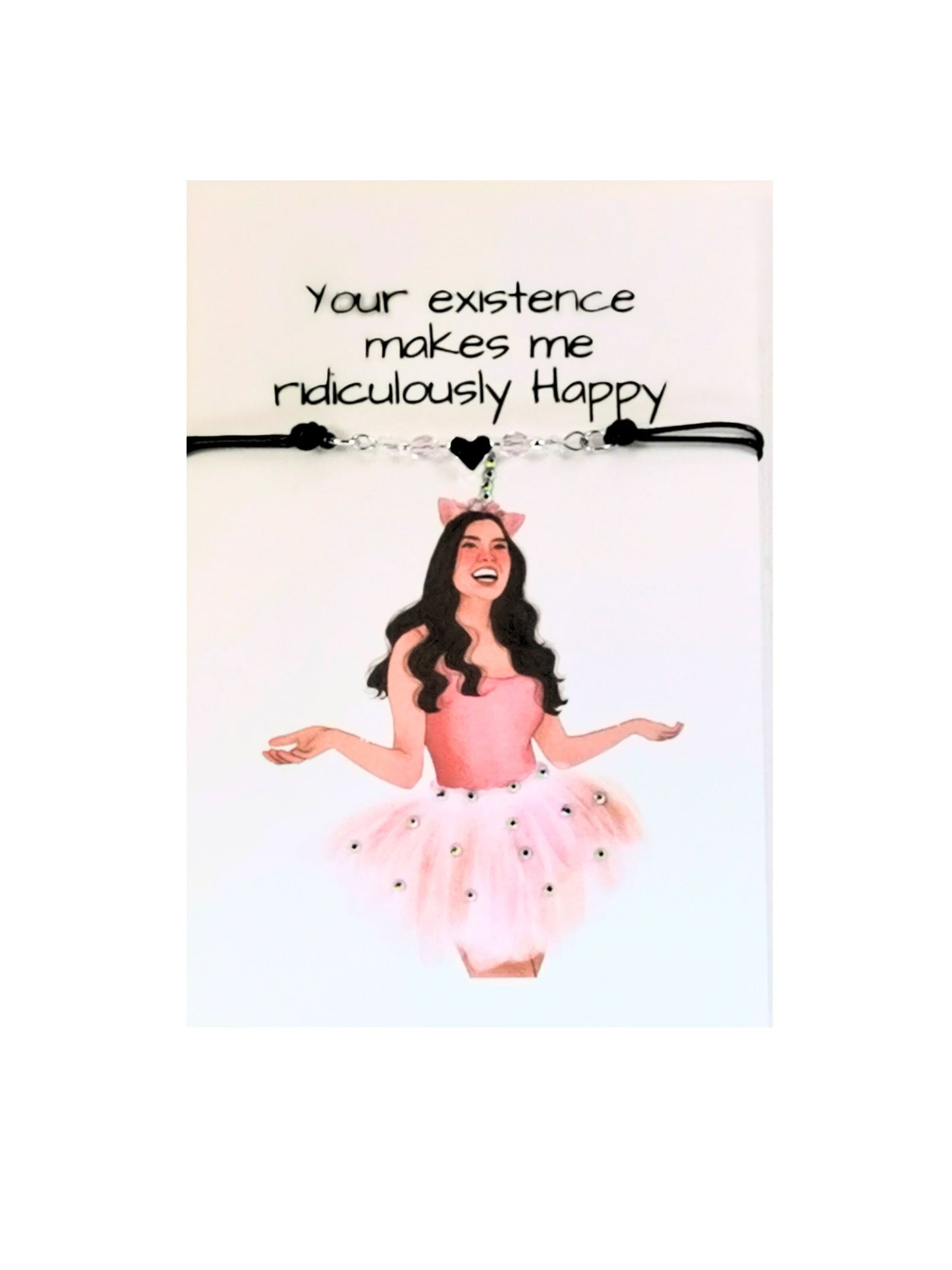 Friendship Bracelet card | Granddaughter Bracelet card | Your existence makes me ridiculously Happy