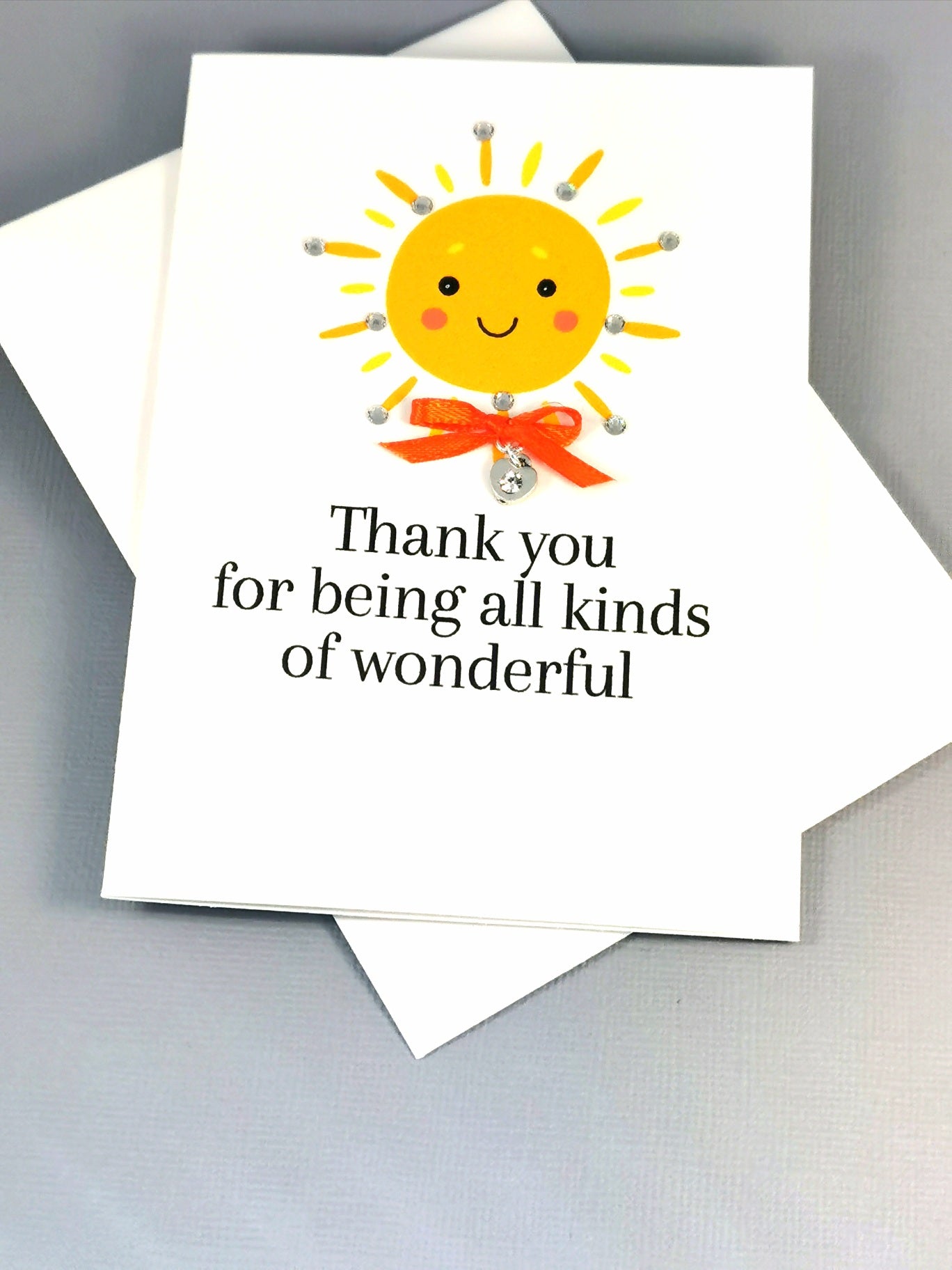 Embellished Thank you Sun Card | Thank you for being wonderful Card