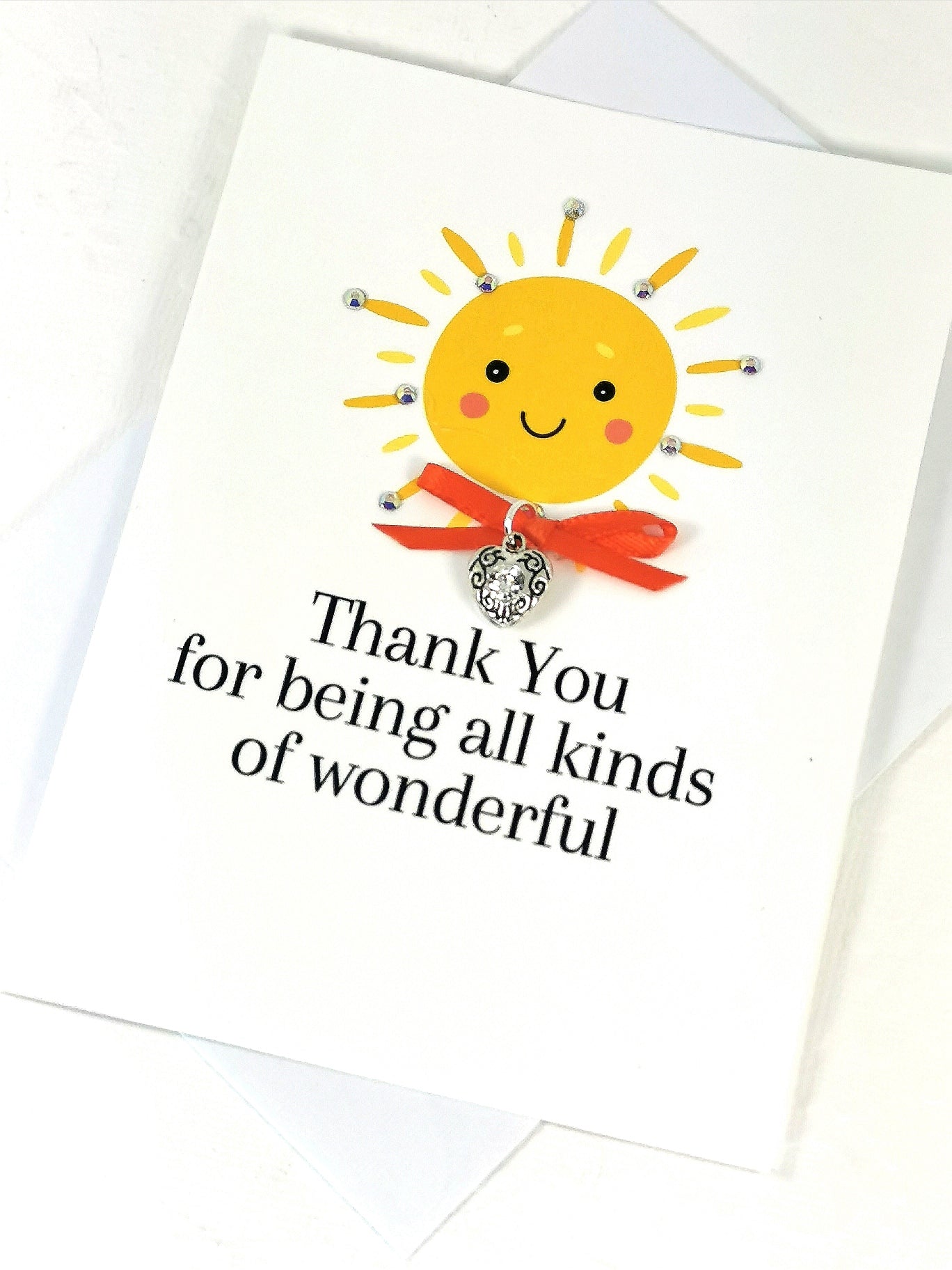 Embellished Thank you Sun Card | Thank you for being wonderful Card