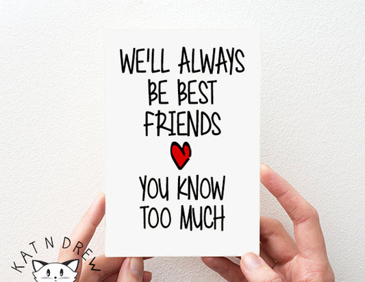 best friends forever card