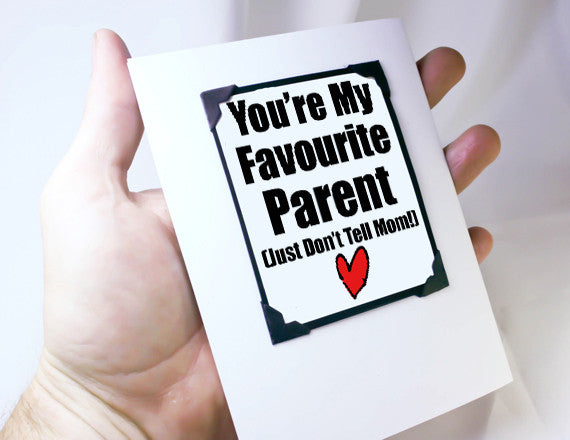 fathers day card funny quote for favourite parents