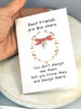 Best Friends Card |   Friendship Distance Card with Charm