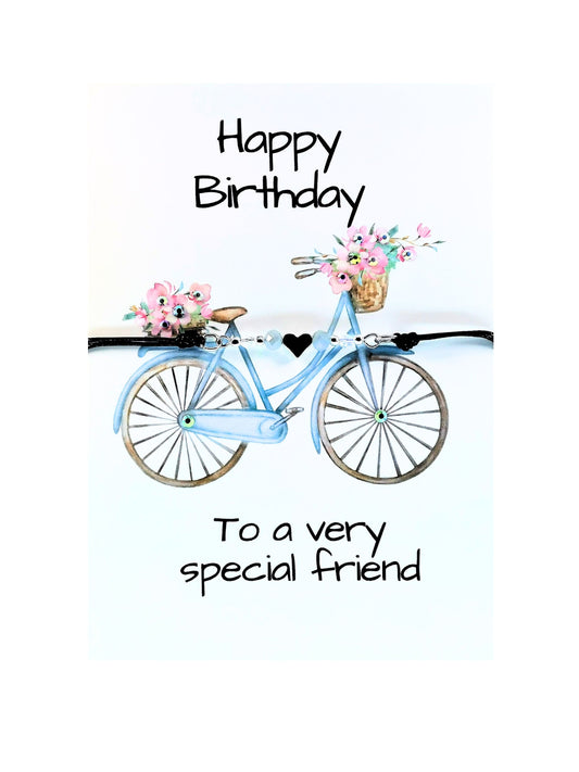 Friendship Birthday Card and Bracelet |   Happy Birthday to a very special friend Card | Cards that mean more