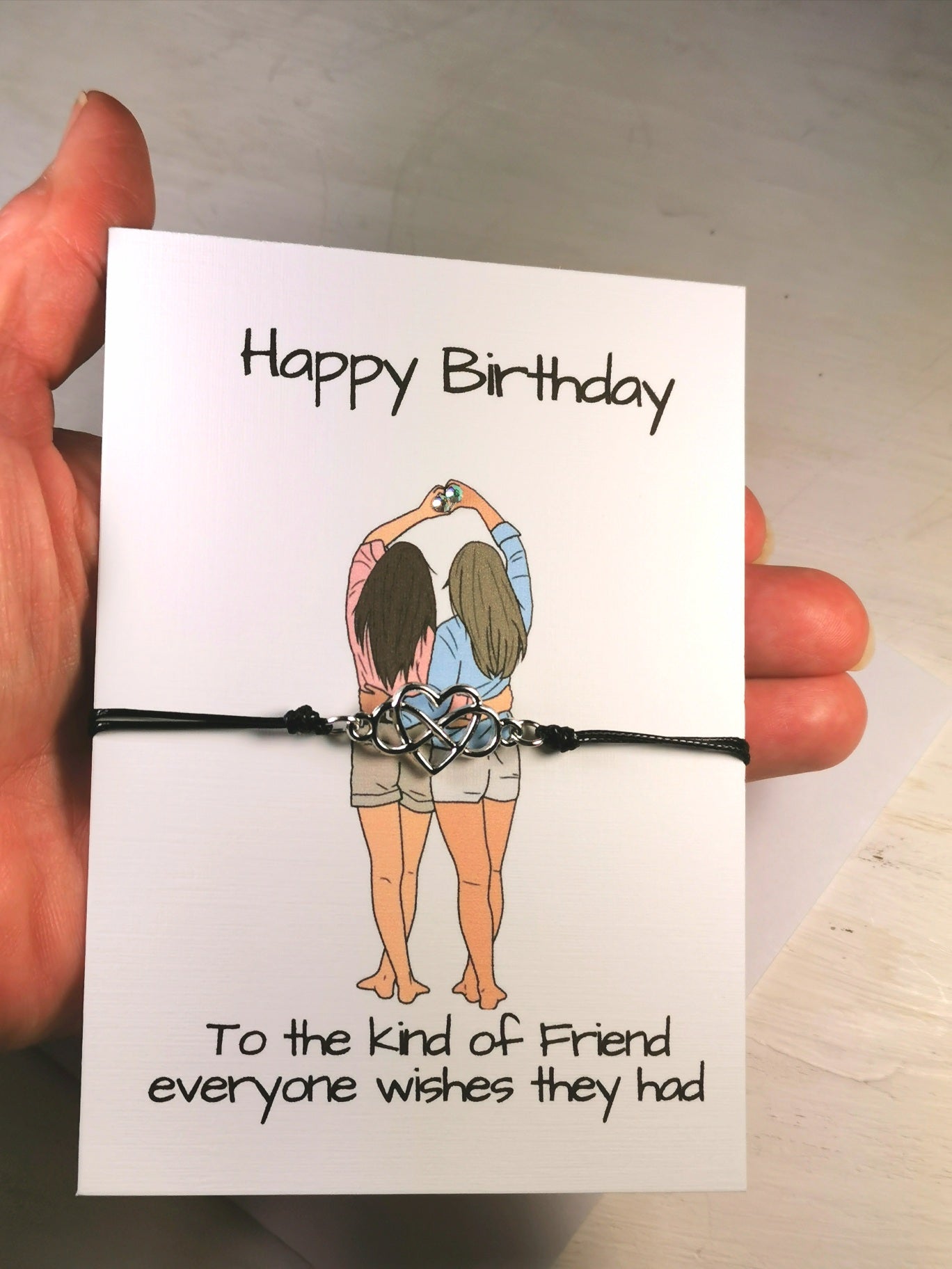 Happy Birthday Friendship Bracelet card | To the kind of friend everyone wishes they had | Birthday Bestie Bracelet Gift Card