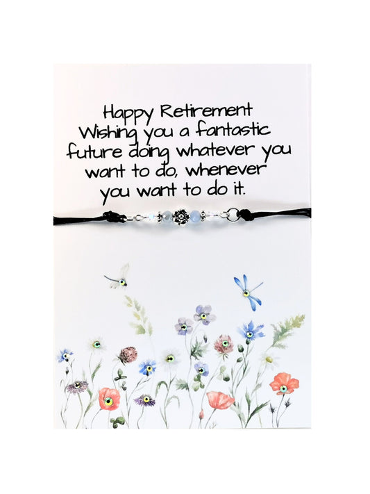 Happy Retirement Bracelet  Embellished card | Wishing you a fantastic future Bracelet retirement card