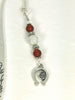 Ladybug Gemstone Bookmark  | Good luck Bookmark  | Beaded Carnelian Metal Bookmark