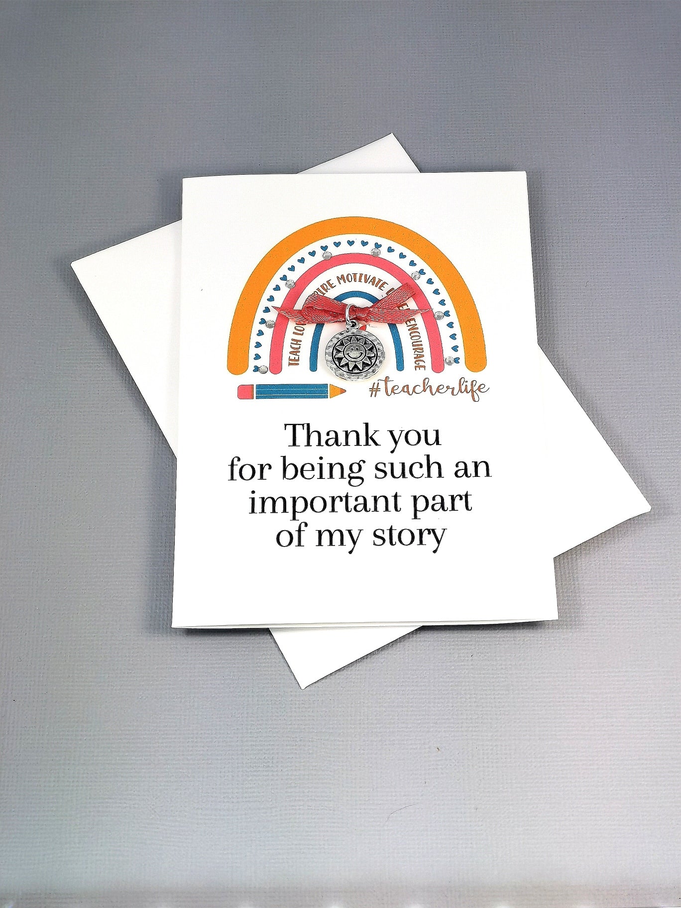Thank you Rainbow Charm Card  | Thank you for being a part of my story