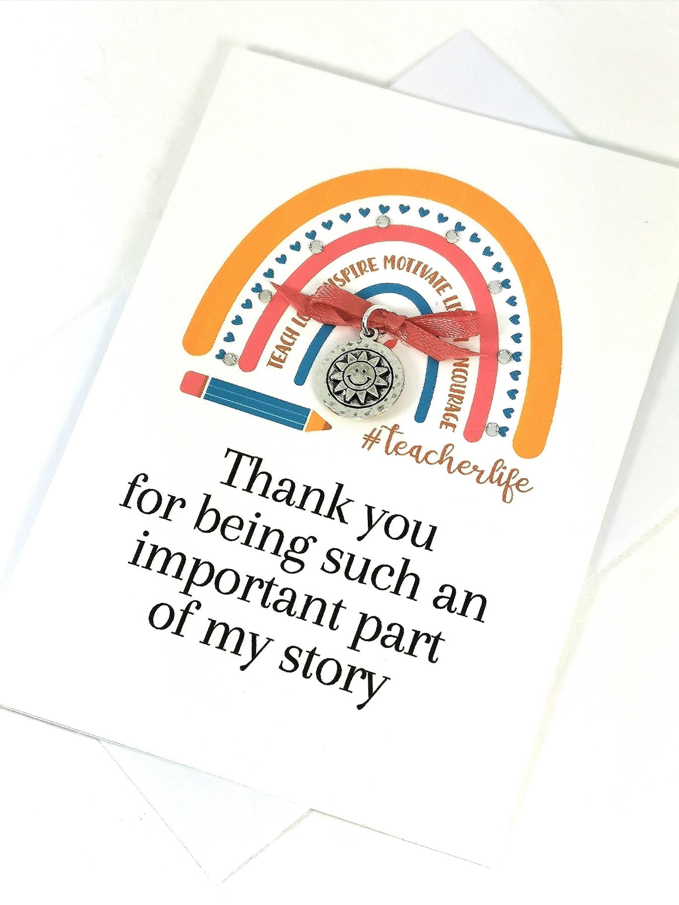 Thank you Rainbow Charm Card  | Thank you for being a part of my story