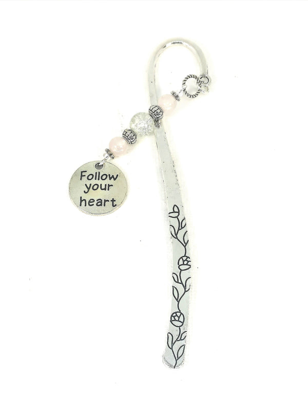 Follow your Heart Bookmark | Inspirational Gemstone Bookmark |