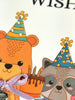 Childs Birthday Card | Make a wish Birthday card with charm | Cute Animal Birthday card