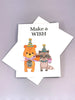 Childs Birthday Card | Make a wish Birthday card with charm | Cute Animal Birthday card