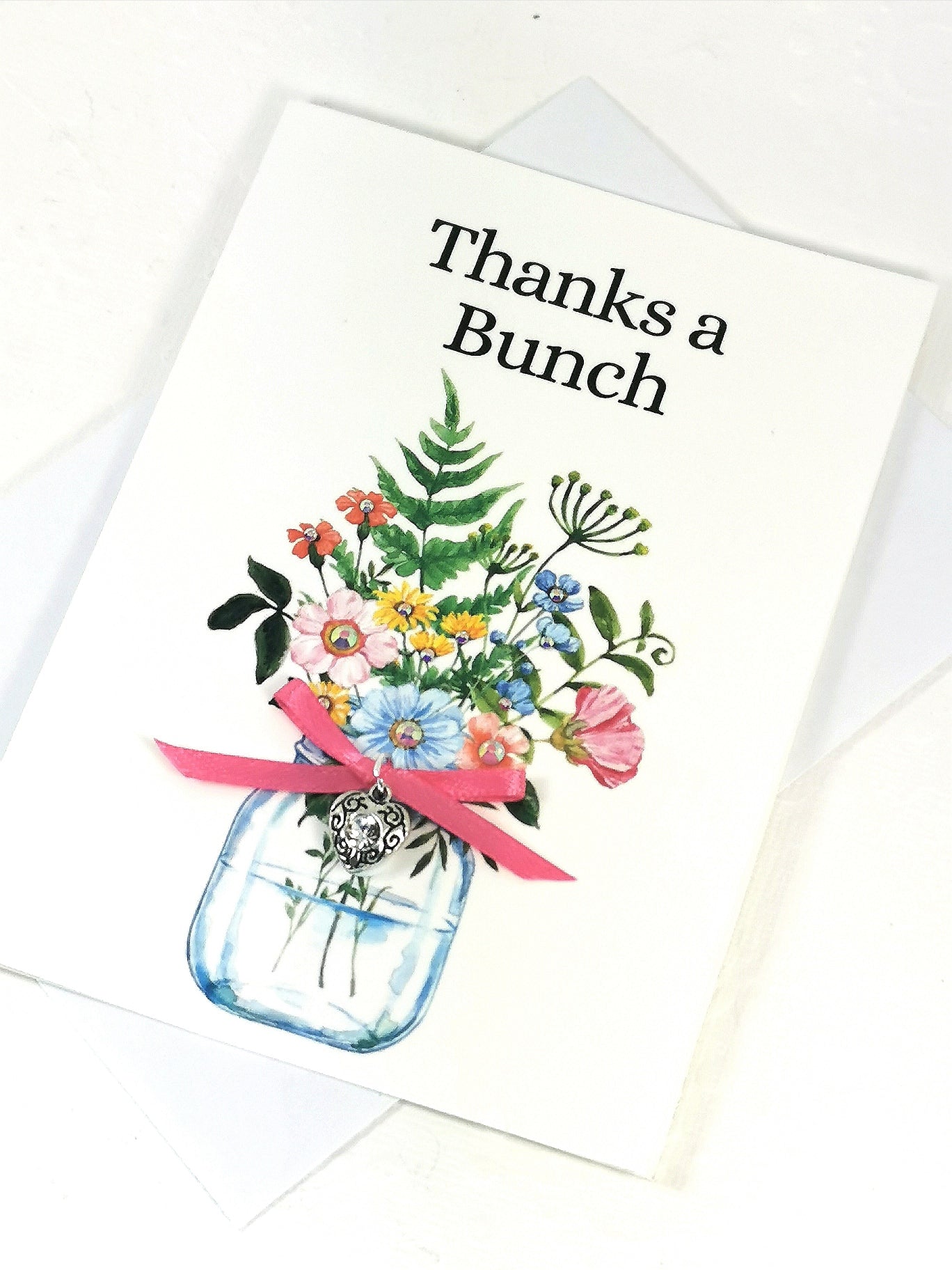 Floral Thank You Card |   Thanks a Bunch Appreciation  Card