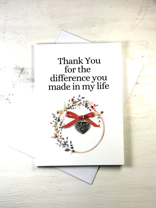 Thank You Note Card  | Appreciation Thank You card | Handmade Cards | Caregiver card