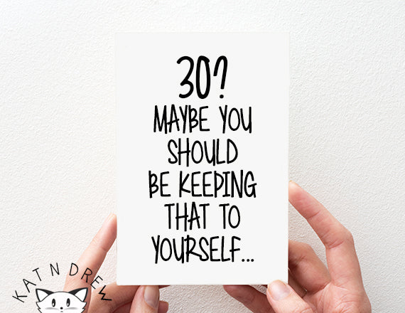 happy birthday card for 30