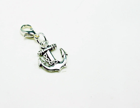 silver anchor charm for sailors