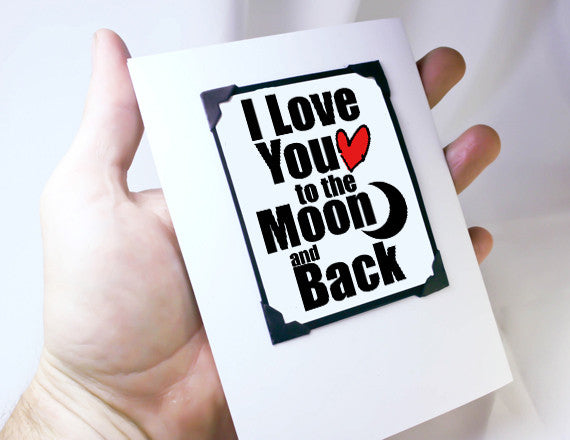 love you to the moon and back card