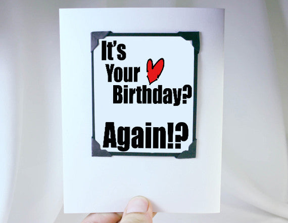 belated birthday card magnet greeting card
