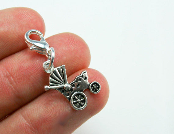 Baby Shower Charm. New Baby Stroller Charm for New Moms. SCC009
