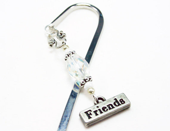 best friends silver bookmark