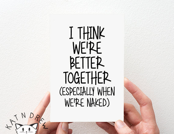 Better Together/ Naked Card.  PGC072