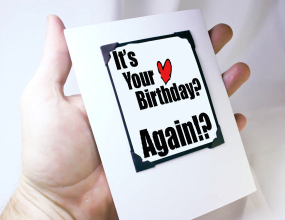 funny birthday quote magnet card
