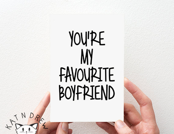Favourite Boyfriend Card. PGC135