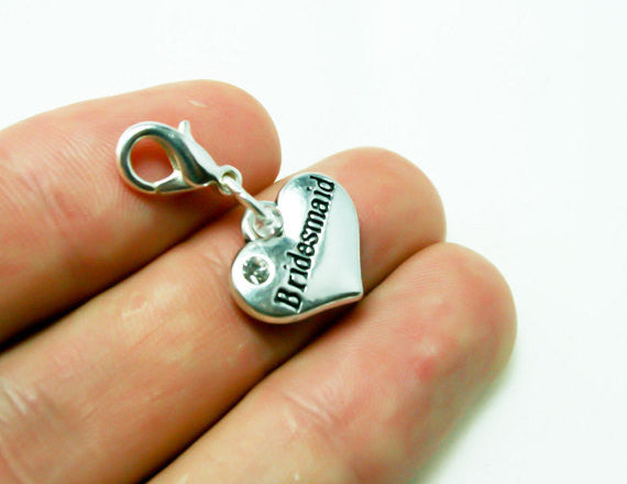 Bridesmaids Wedding Charm. Bridesmaid Thank You Charm. Bracelet Charm. SCC397