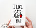 I Like Cats And You Card.  PGC105