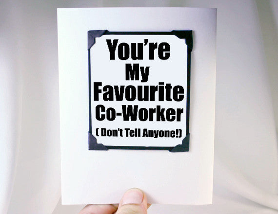 funny co worker card as gift idea