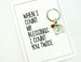 inspired keychain with goldstone genuine stone