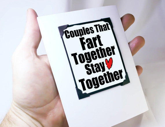 anniversary fart card and magnet