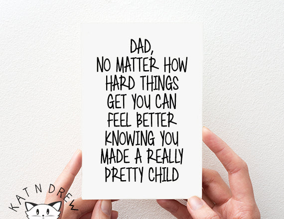 Dad/ Raised Really Pretty Child Card.  PGC082