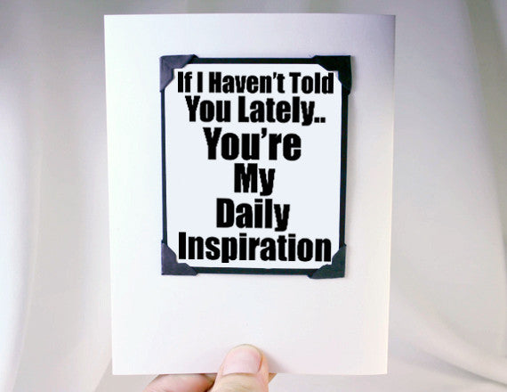 daily inspiration quote as magnet and card