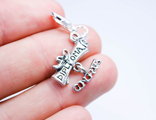diploma charm for graduation gift