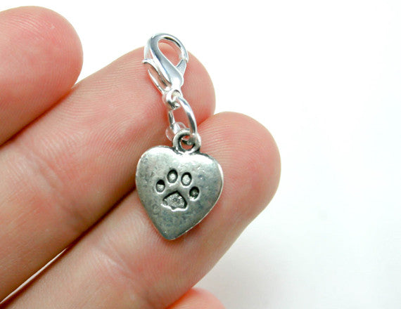 cat lover paw charm