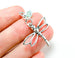 silver dragonfly charm as necklace pendant