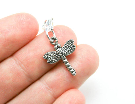 silver dragonfly charm