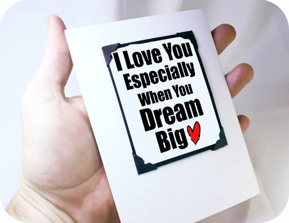 love you dream big card magnet gift card