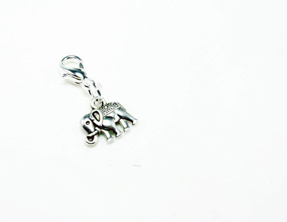 silver elephant charm