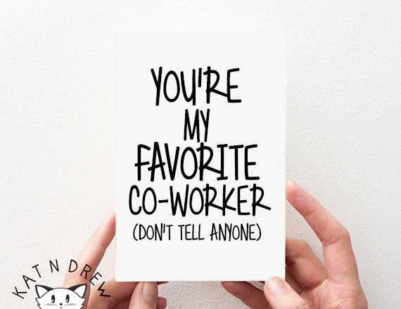 funny co worker card. coworker card.