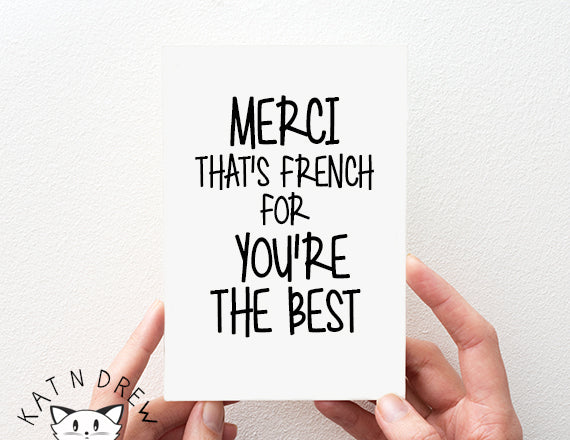 French For/ You're The Best Card.  PGC134
