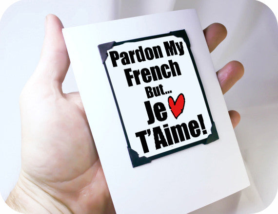 french quote love you magnet card