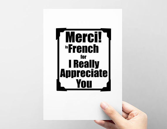 thank you card in french