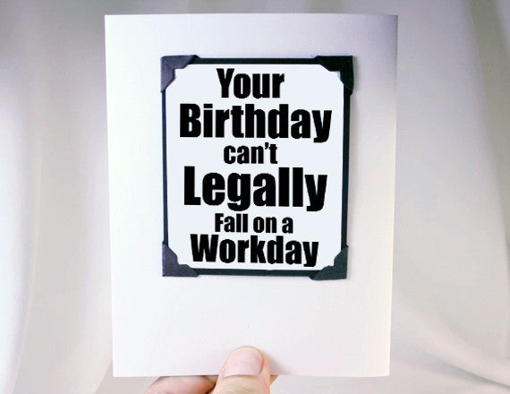 late birthday card and magnet quote