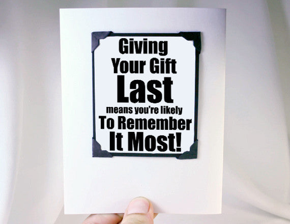 late birthday card and magnet gift