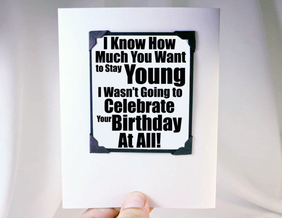 forever young birthday magnet card