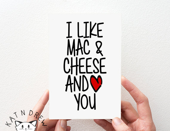 I Like Mac & Cheese Card.  PGC077