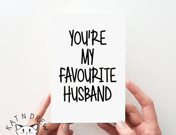 Favourite Husband Card.  PGC101